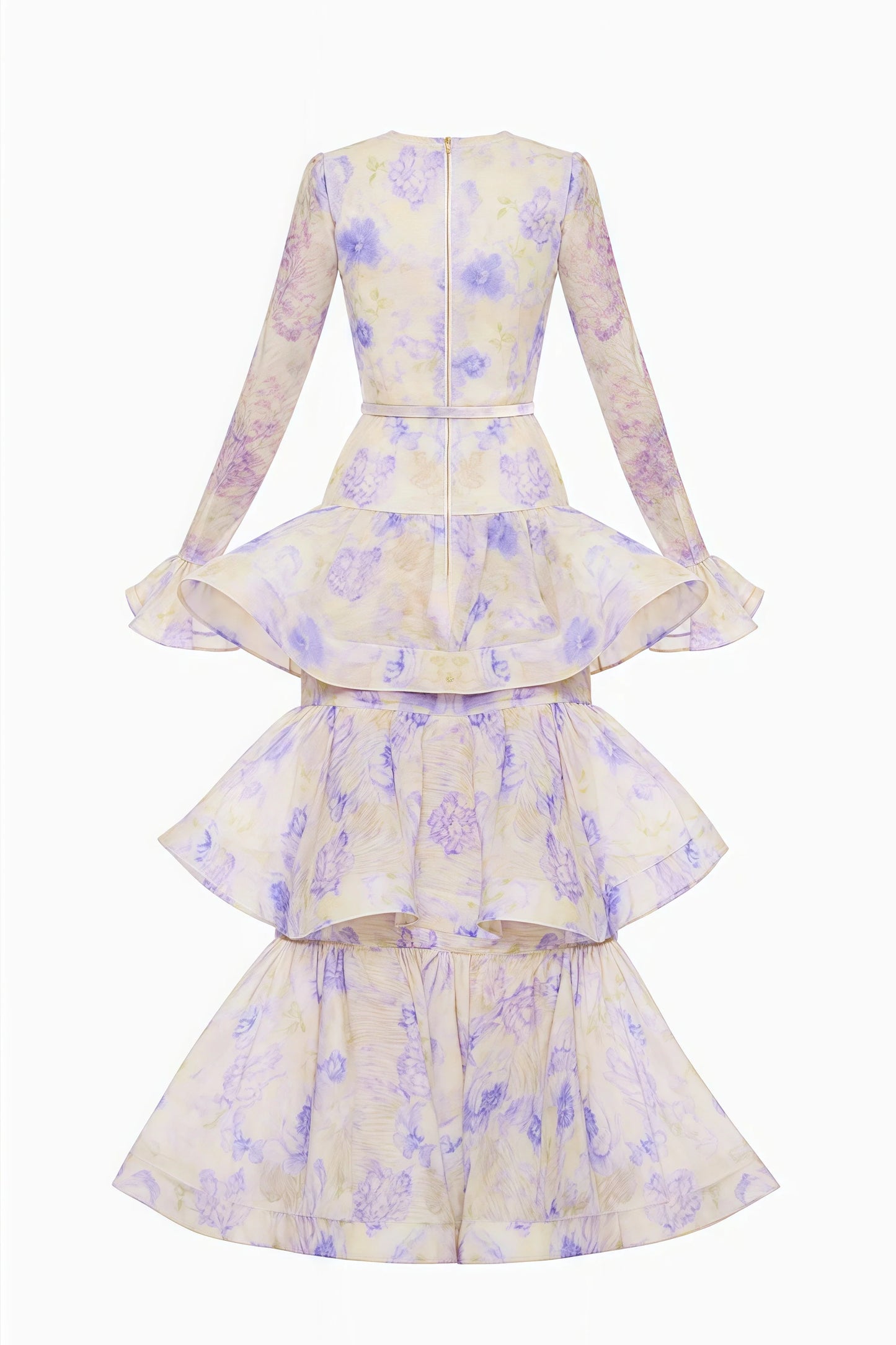 Olenf V-neck Printed Cake Maxi Dress