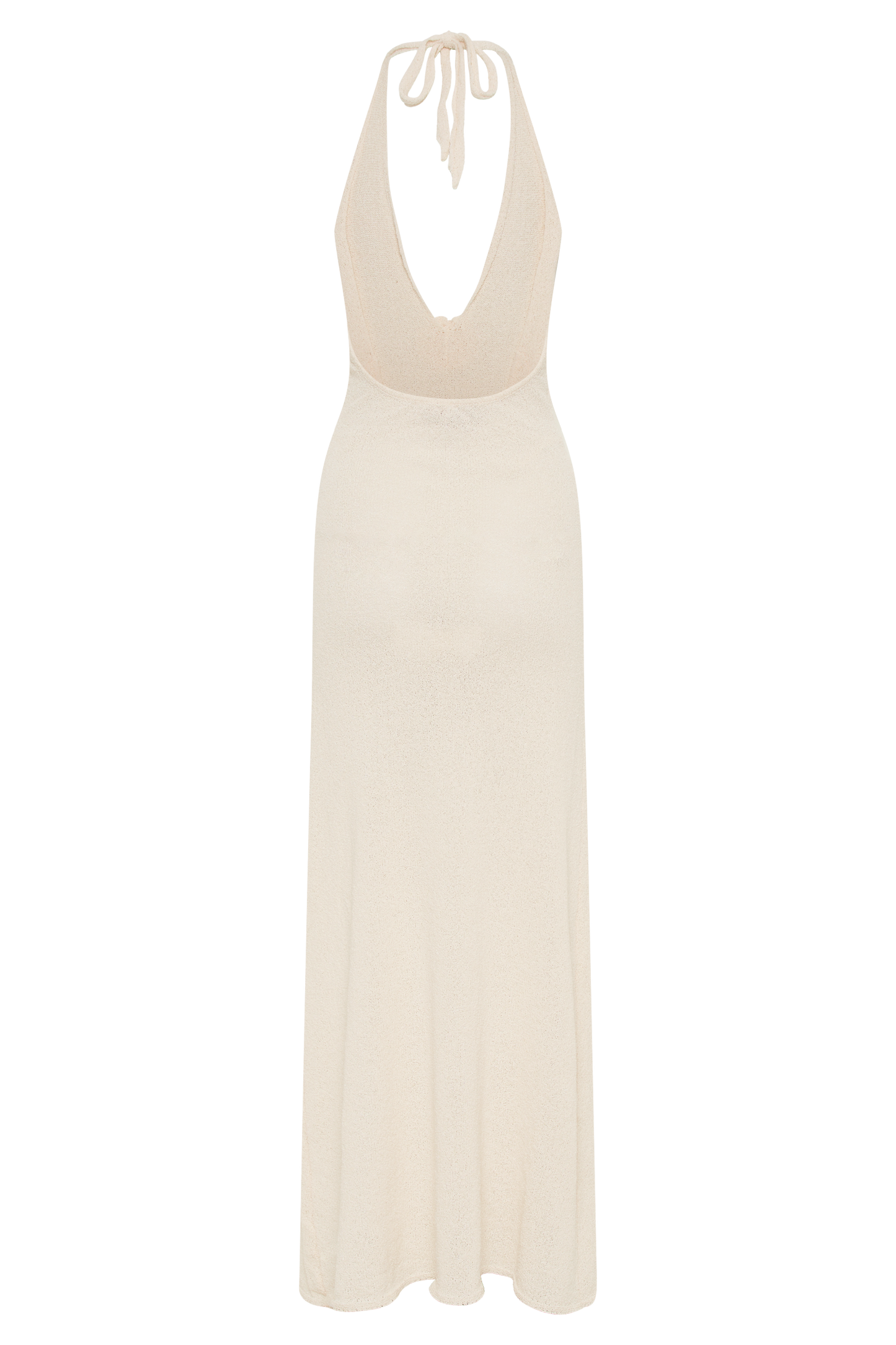 Barbara Halter Floral Applique Knit Maxi Dress