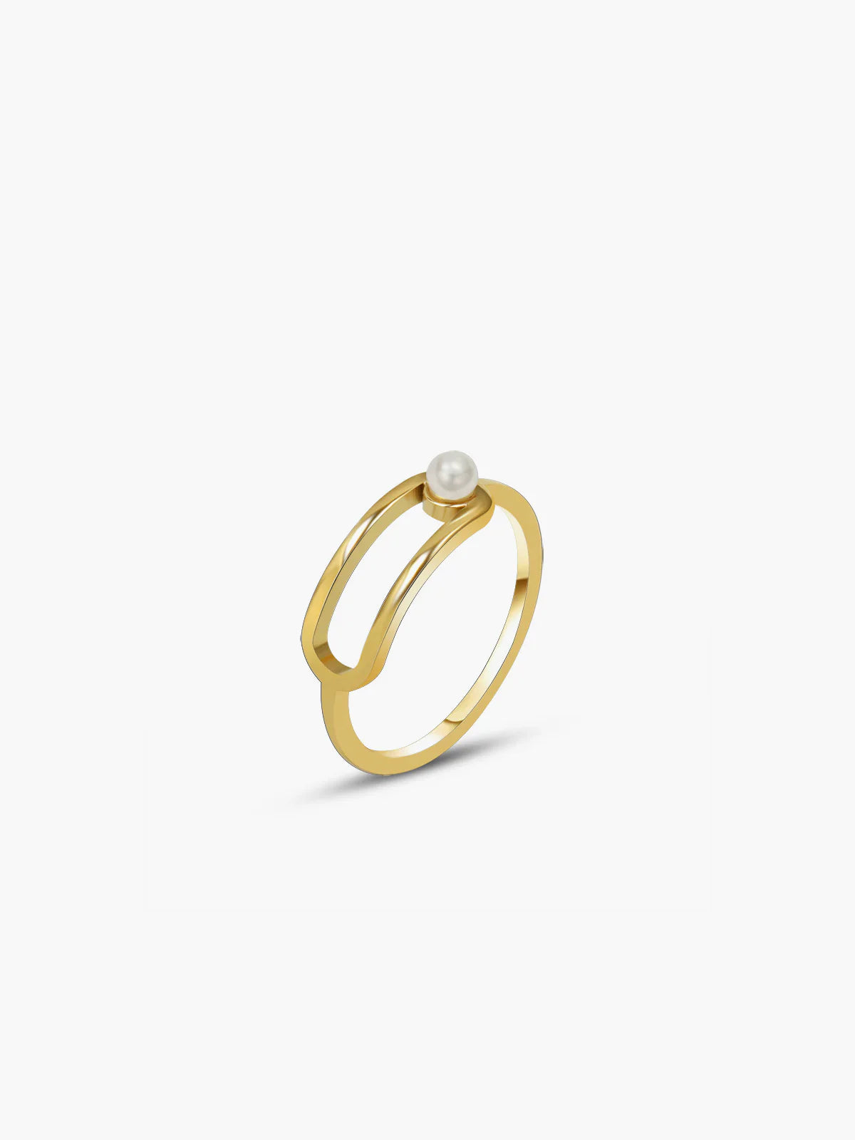 Amelia Golden Imitation Pearl Ring