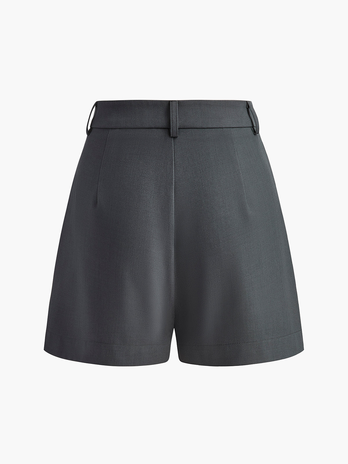 Semi-Sheer Mid-Waist Shorts Without Belt