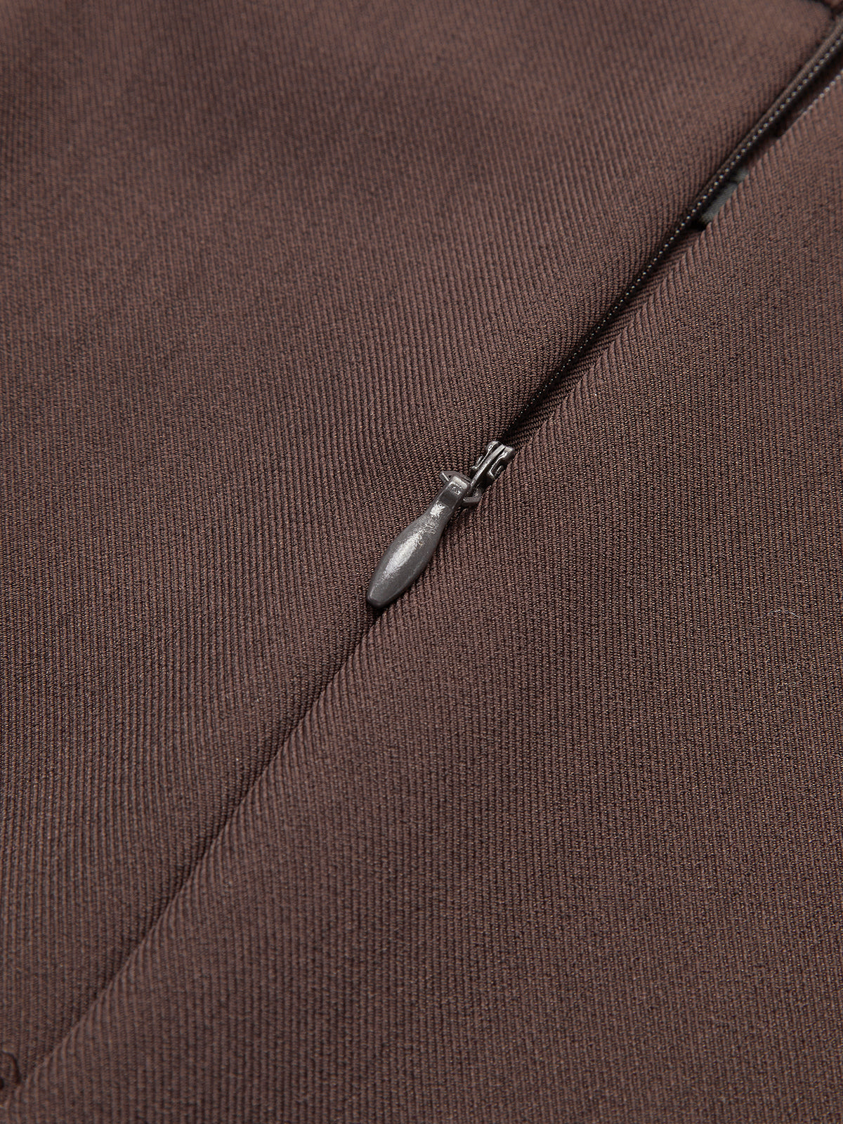 Utility Pleated Belted Midi Skirt