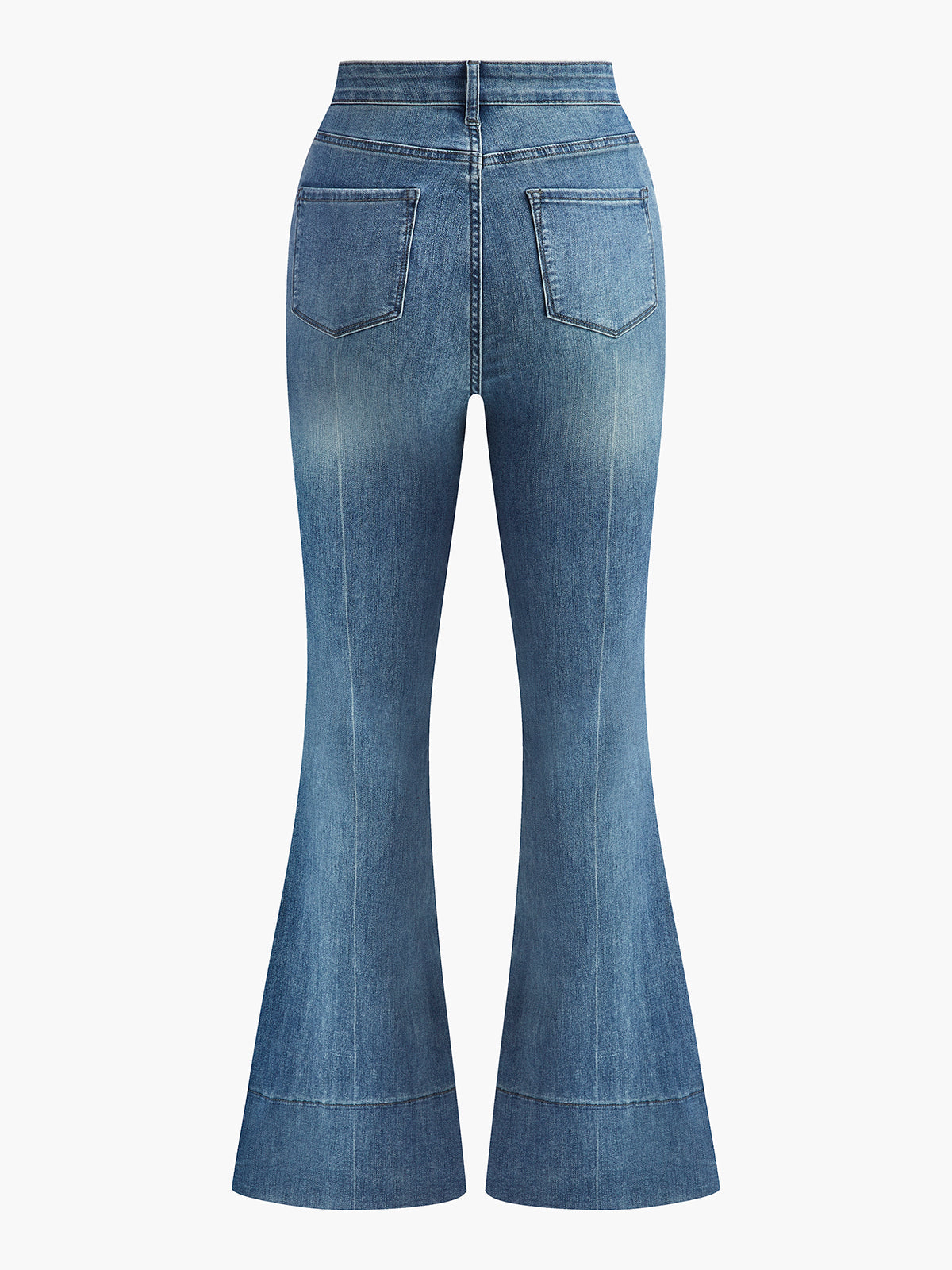Washed Slim Draped Denim Pants