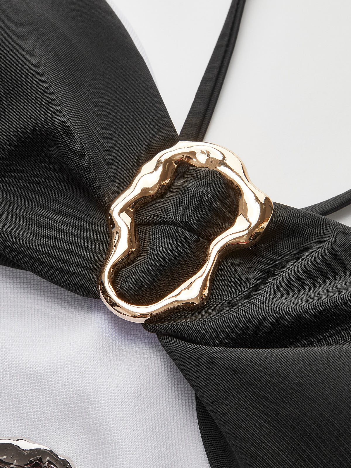 Halter Cutout Metal Ring One-Piece Swimsuit