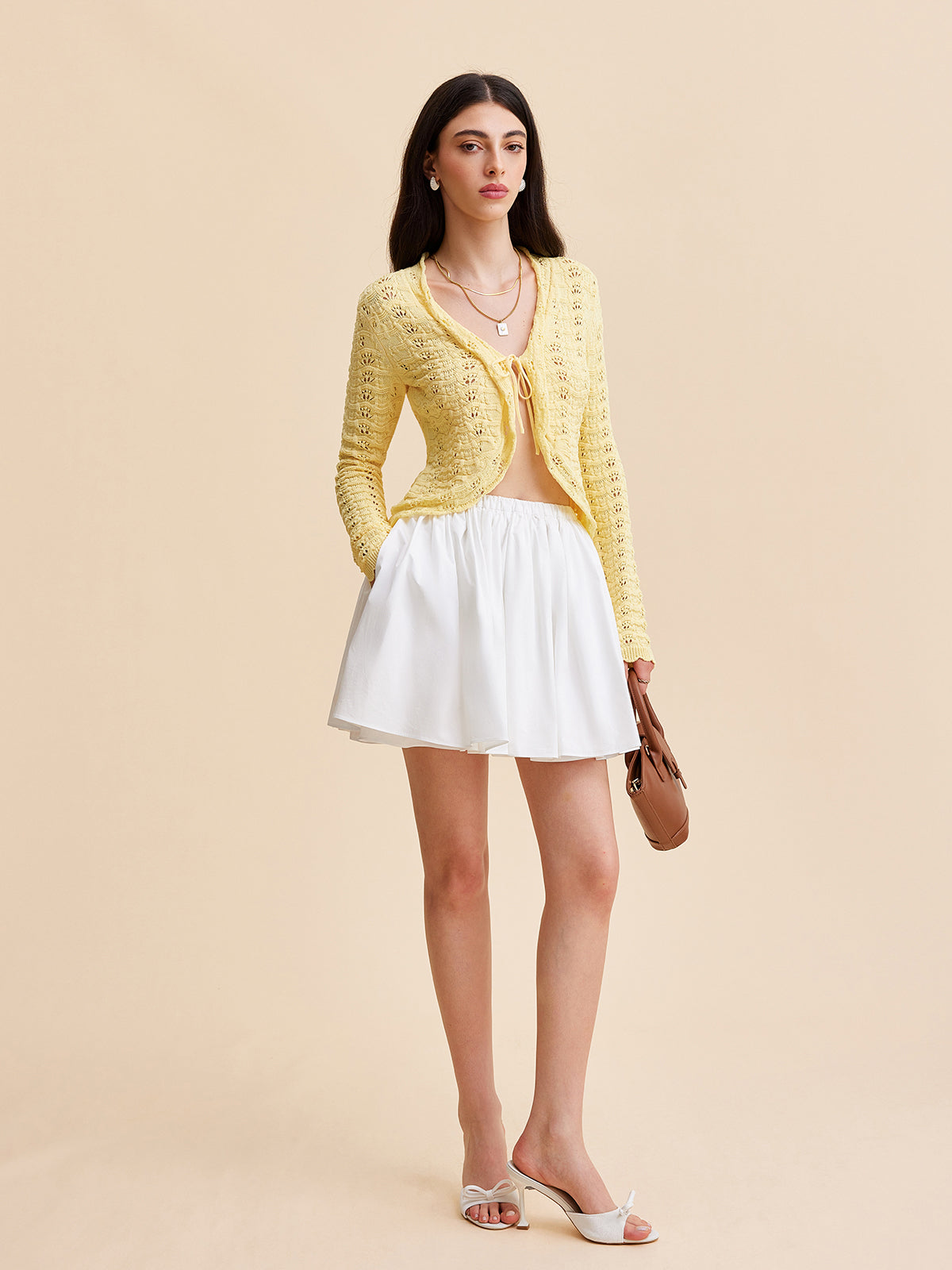 Cotton Pleated Skirt