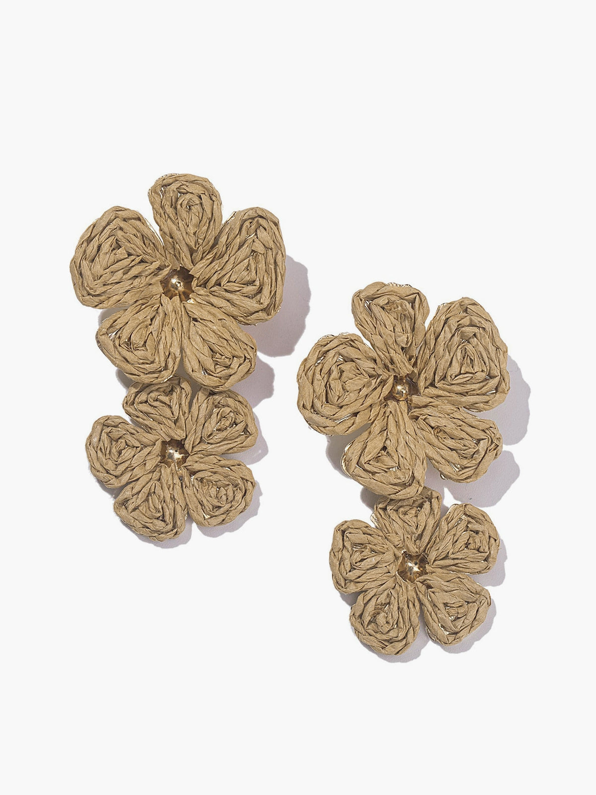 Gilded Lace Petal Earrings
