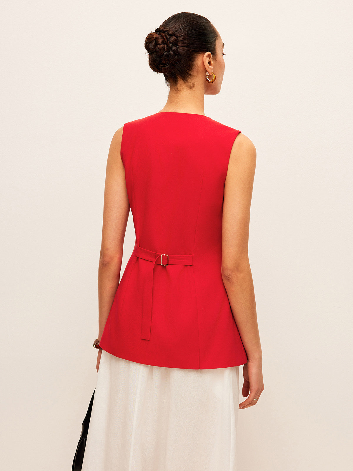 Cotton & Linen Buttoned Vest