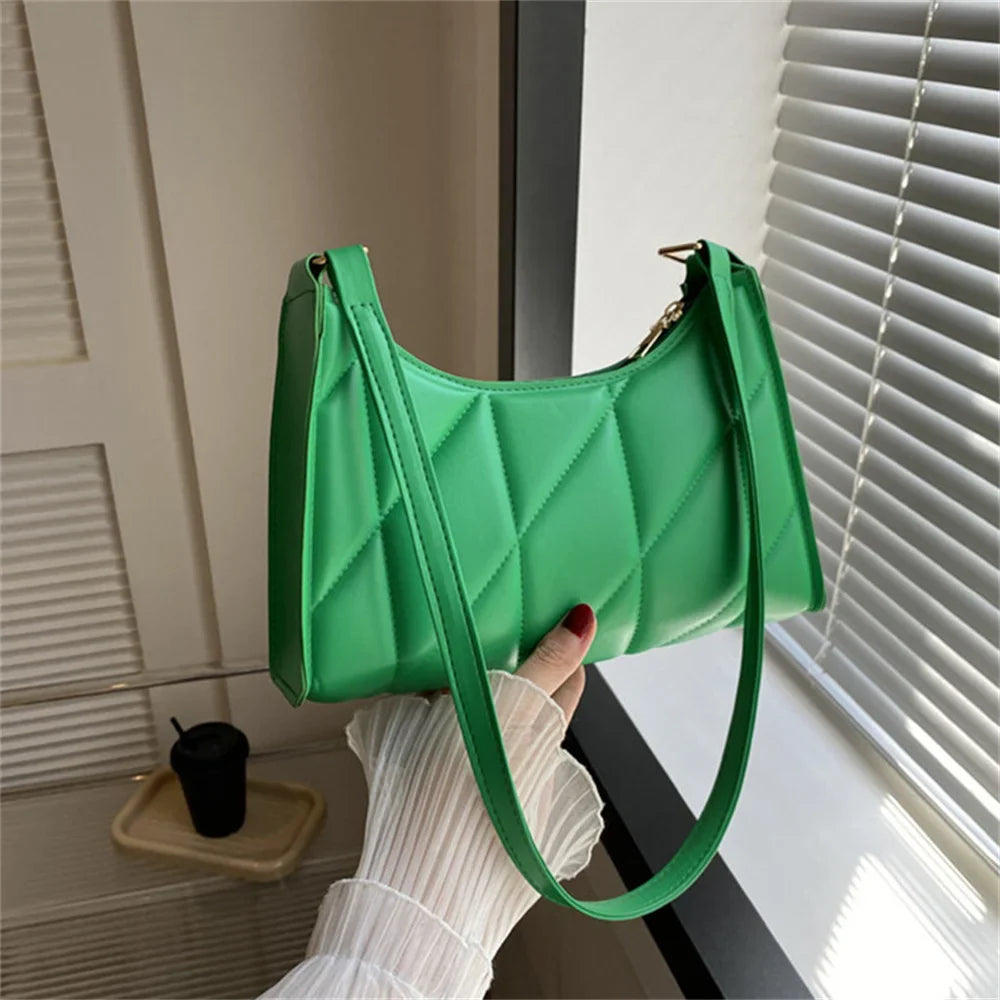 Black PU Leather Retro Hobos Shoulder Bag