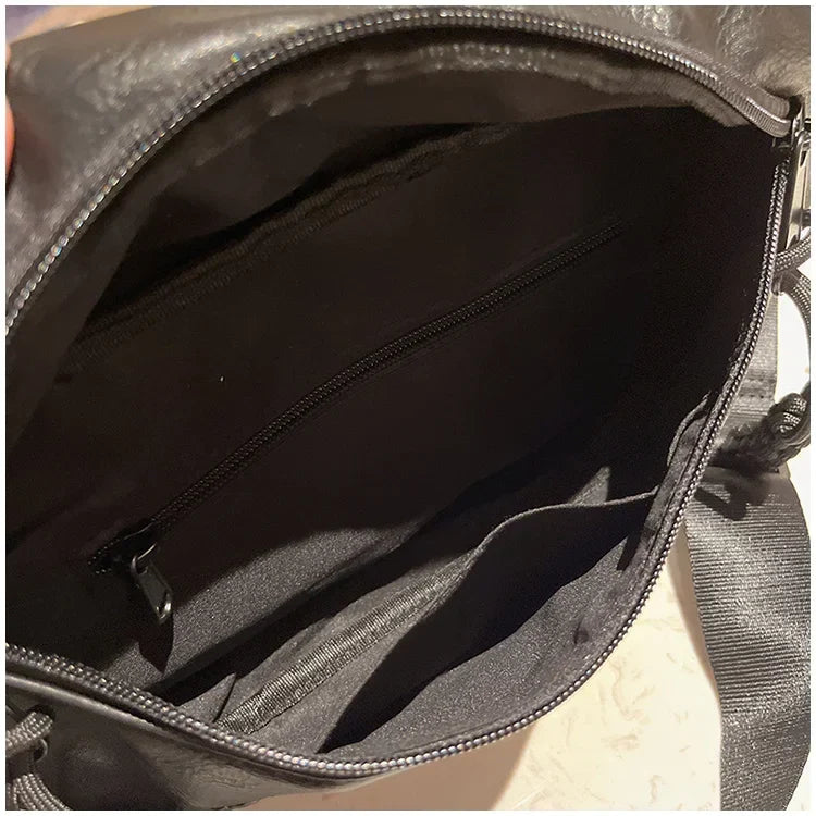 Leather Chest Bag for Women Crossbody