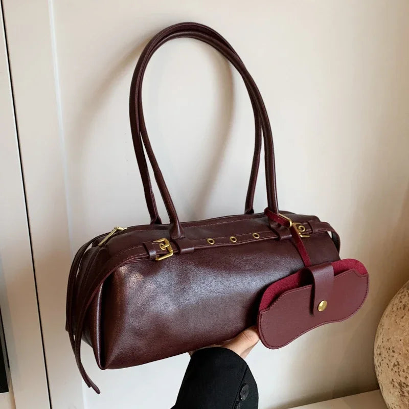 PU Leather Buckle Fashion Shoulder Bag