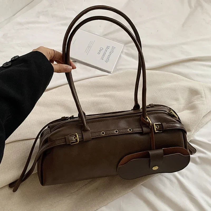 PU Leather Buckle Fashion Shoulder Bag