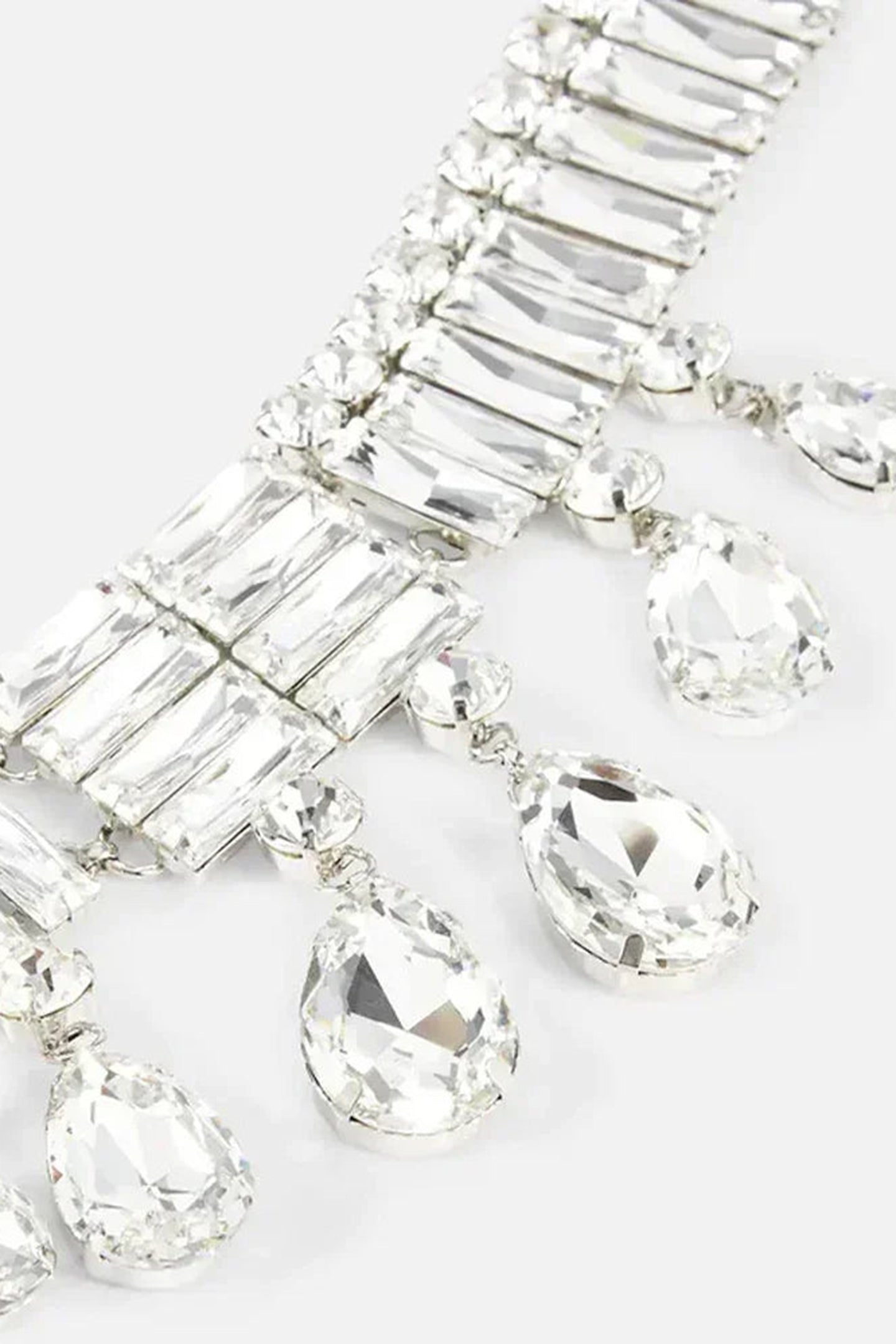Multi Layer Geometric Crystal Necklace