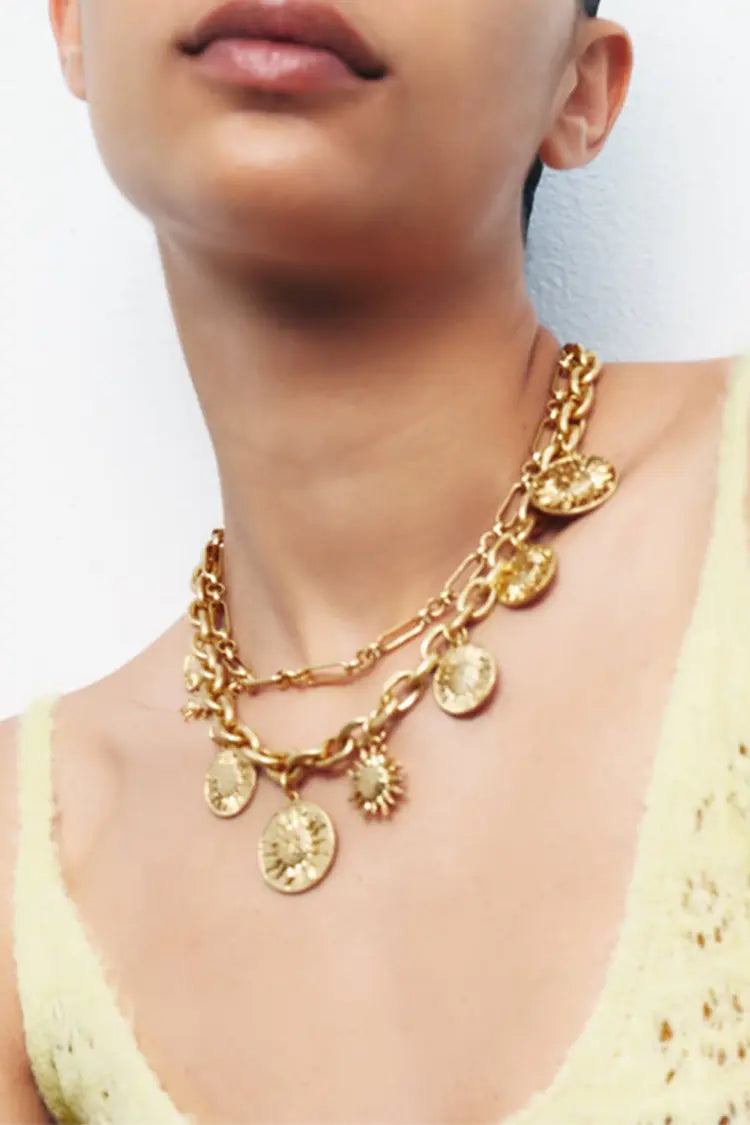 Catalina Golden Sun Necklace