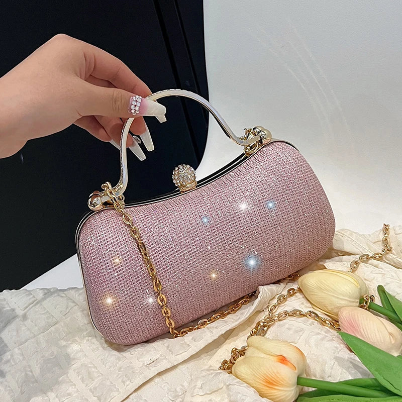 Vintage Chain Evening Shoulder Clutch Bag