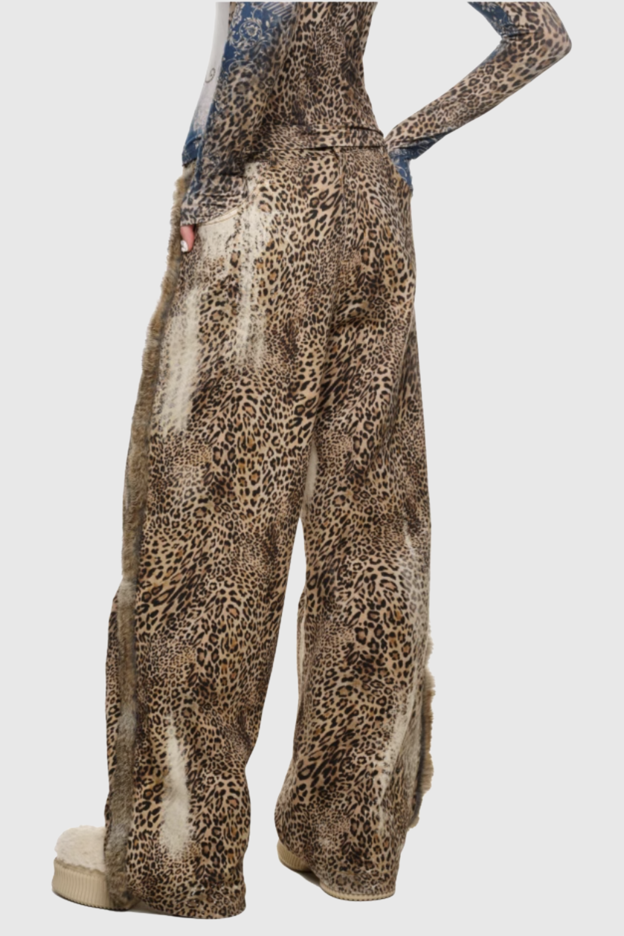 Cocheta Fur Edge Leopard Pants