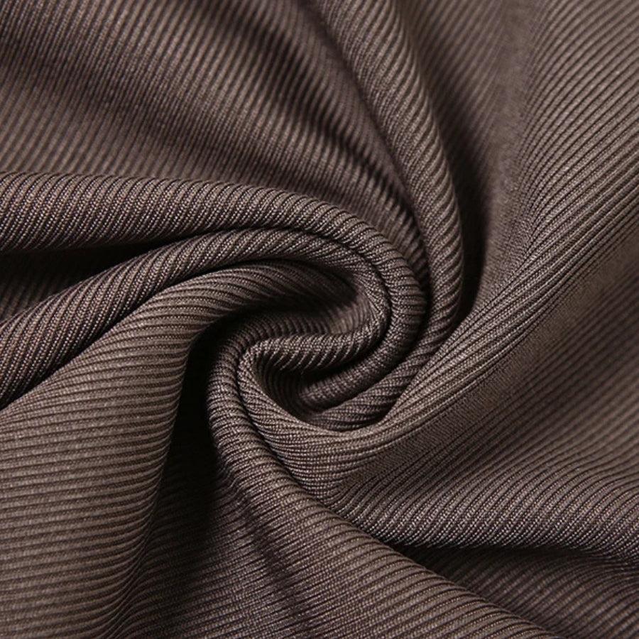 Ruched Buckle Detail Asymmetric Pointed Hem Sleeveless Mini Dress