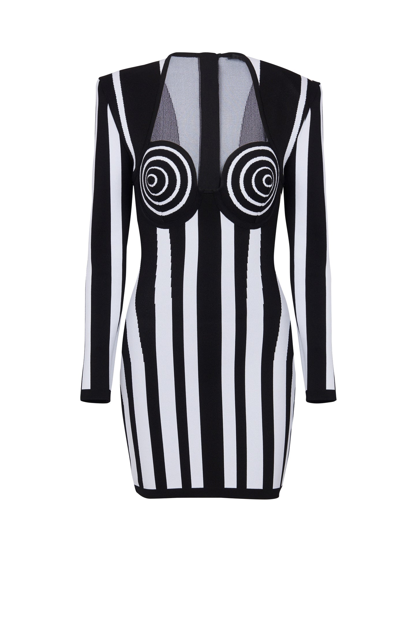 Doris Sweetheart Striped Knit Mini Dress