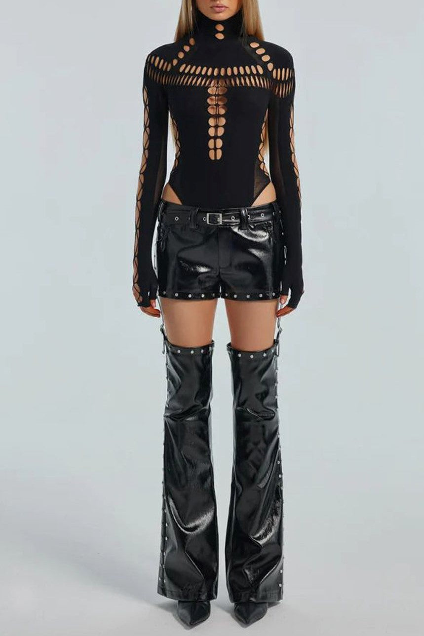 Dayana Hollow Cobweb Bodysuit