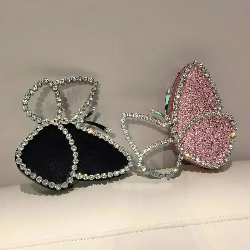 Luxury Diamonds Butterfly Party Evening Clutch Bag