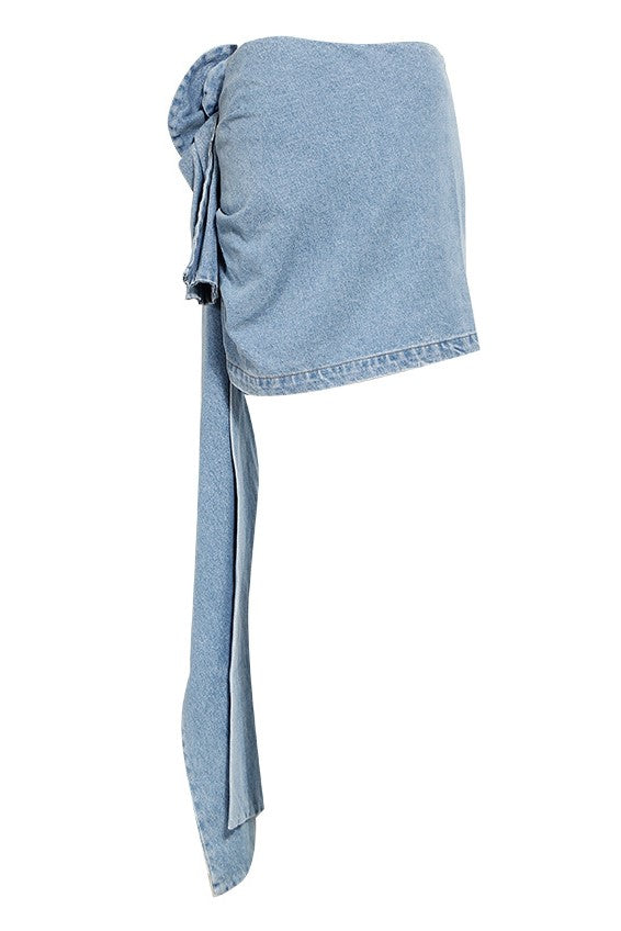 Elianna Floral Denim Mini Skirt