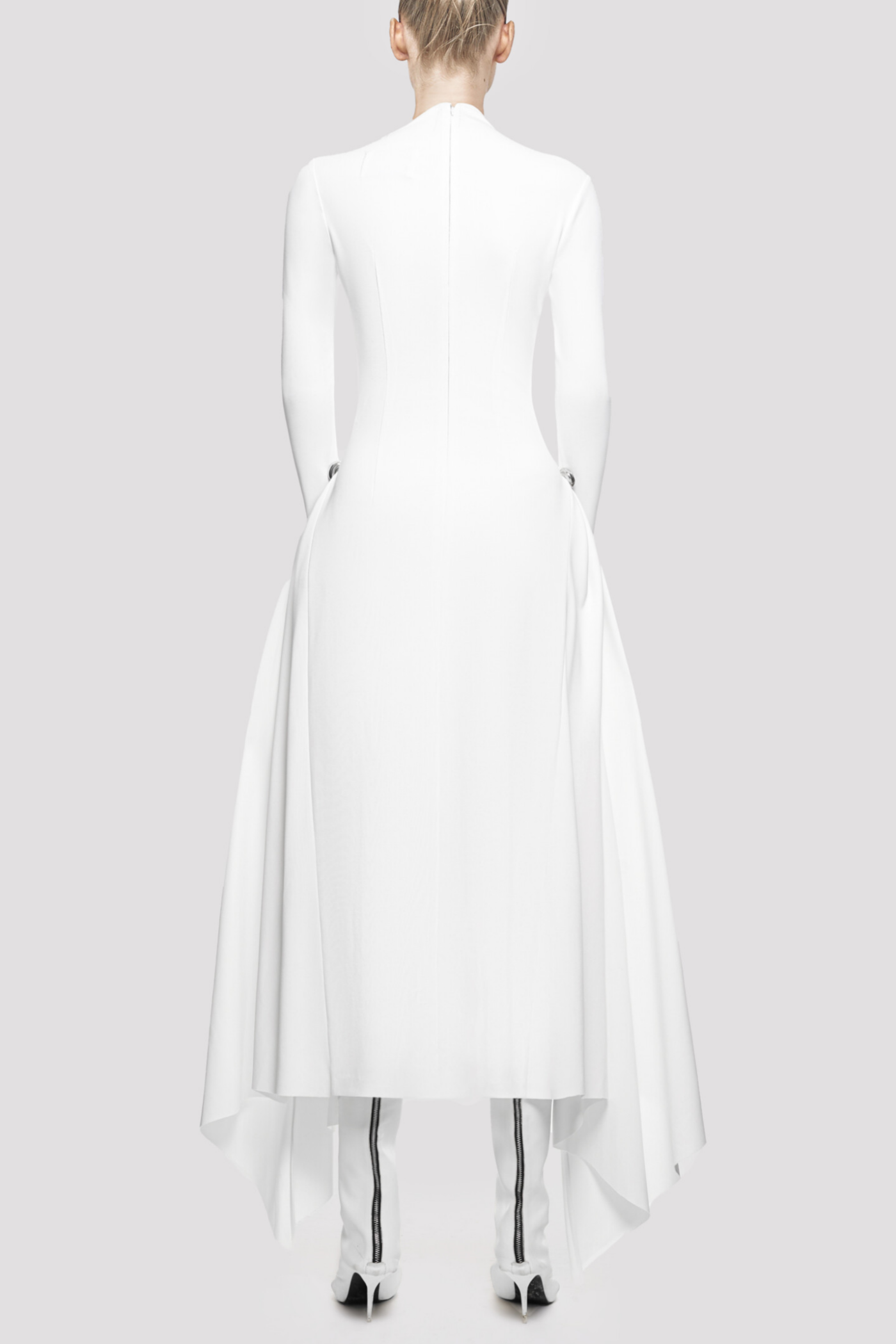 Eorkone Symmetric Draped Maxi Dress - White