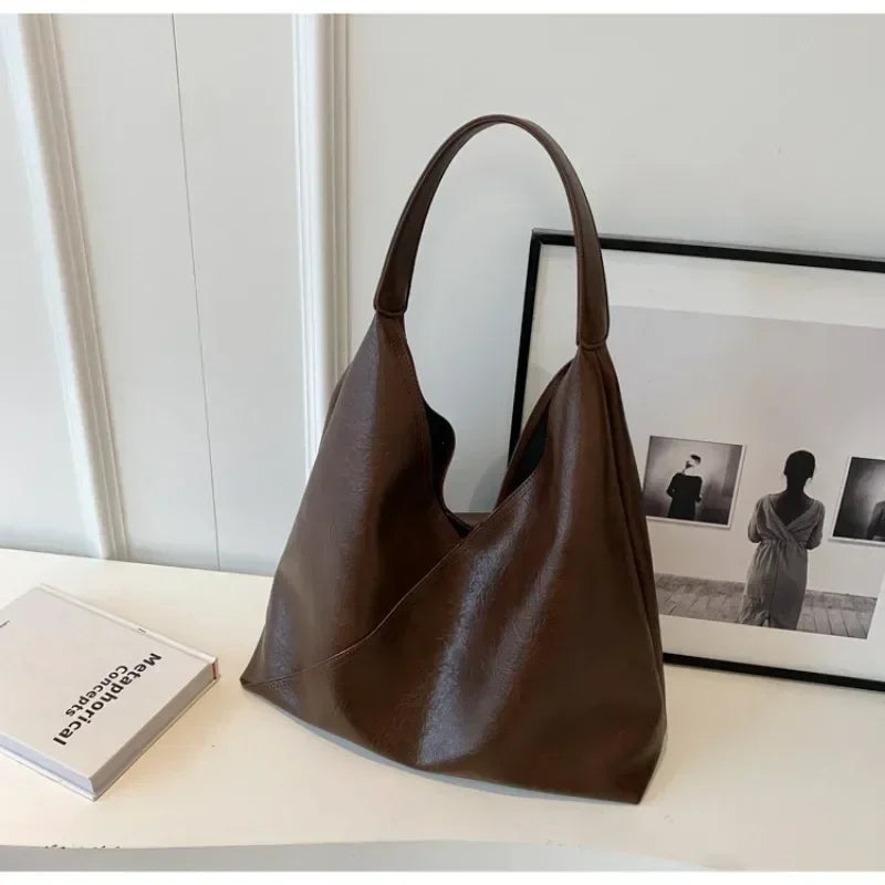 Fashion Leather Big Hobo Shoulder Bag