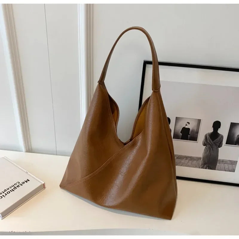 Fashion Leather Big Hobo Shoulder Bag