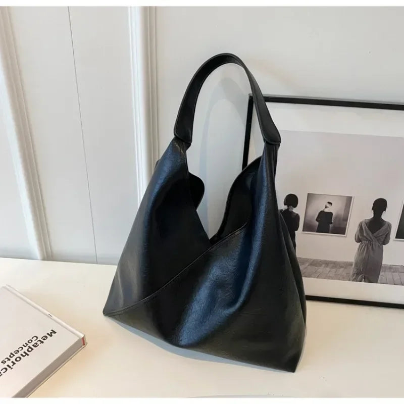 Fashion Leather Big Hobo Shoulder Bag