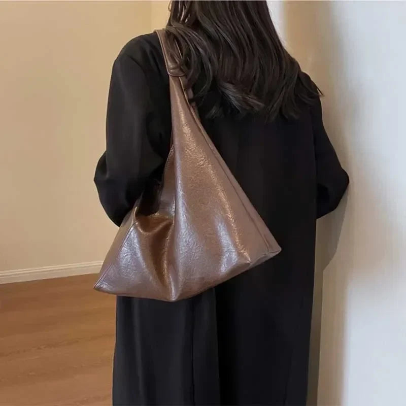 Fashion Leather Big Hobo Shoulder Bag