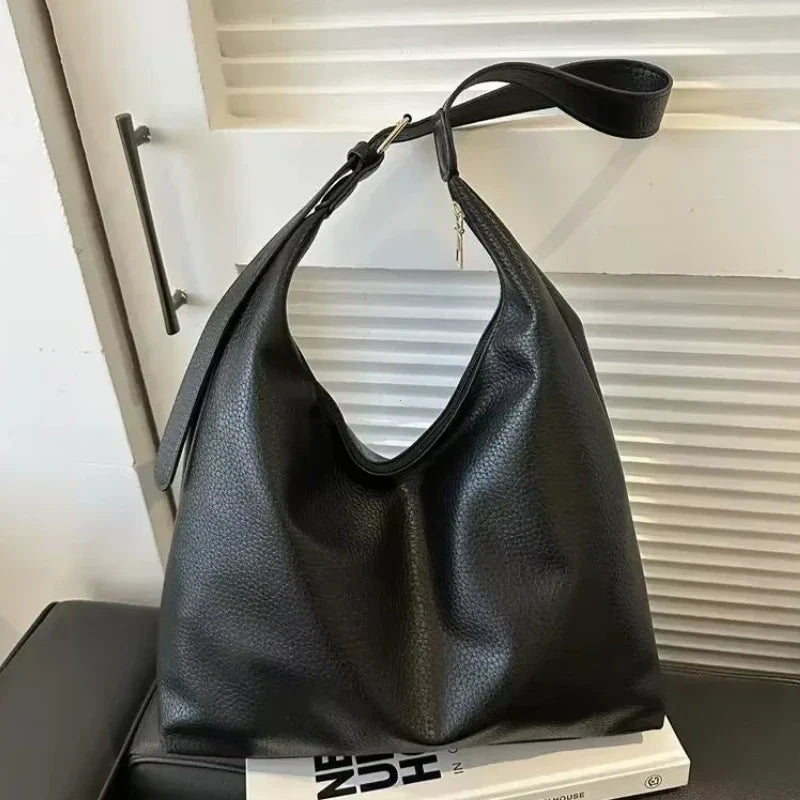 Trendy Leather Tote Shoulder Bag