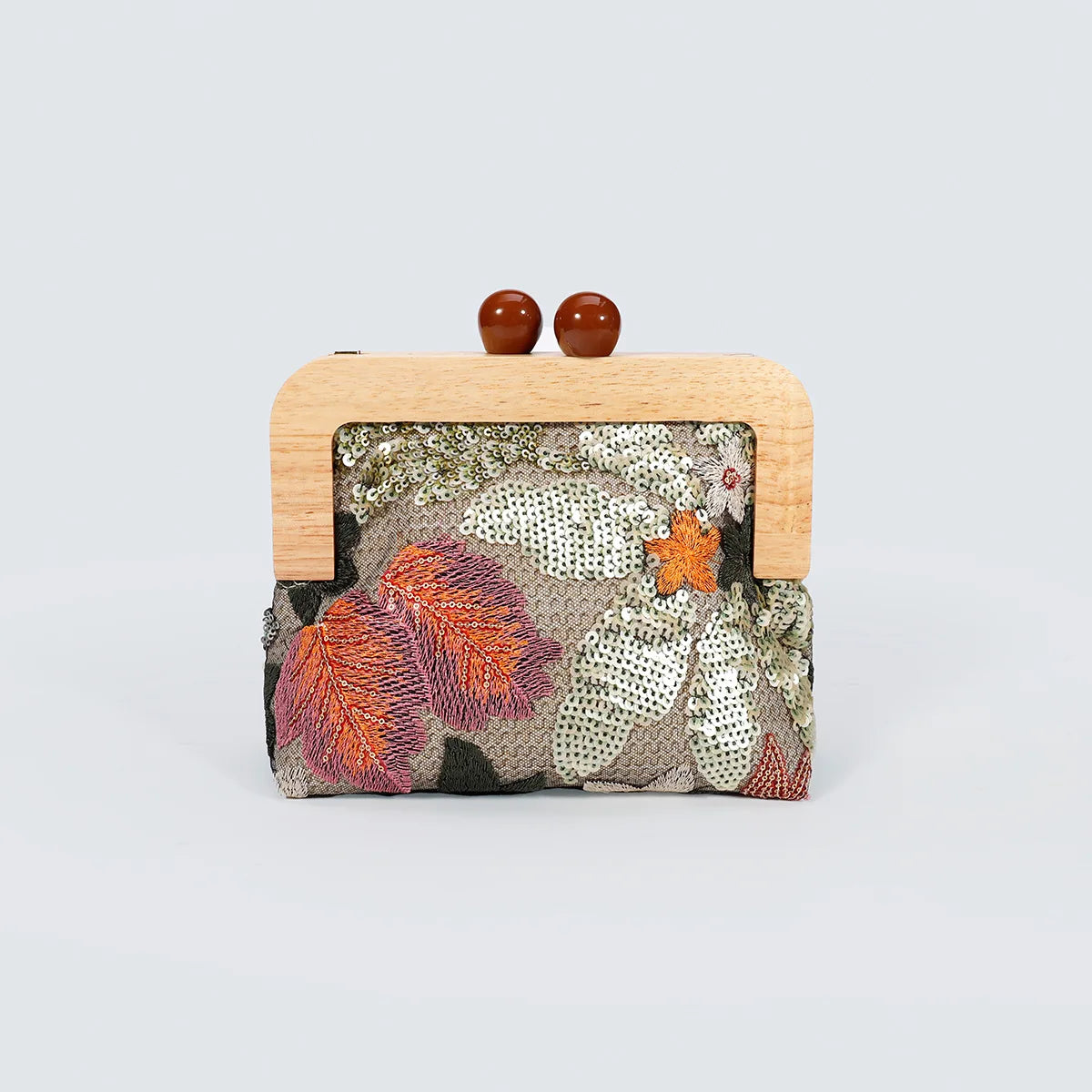 Fashion Sequins Flower Clutch Bag Wristlet