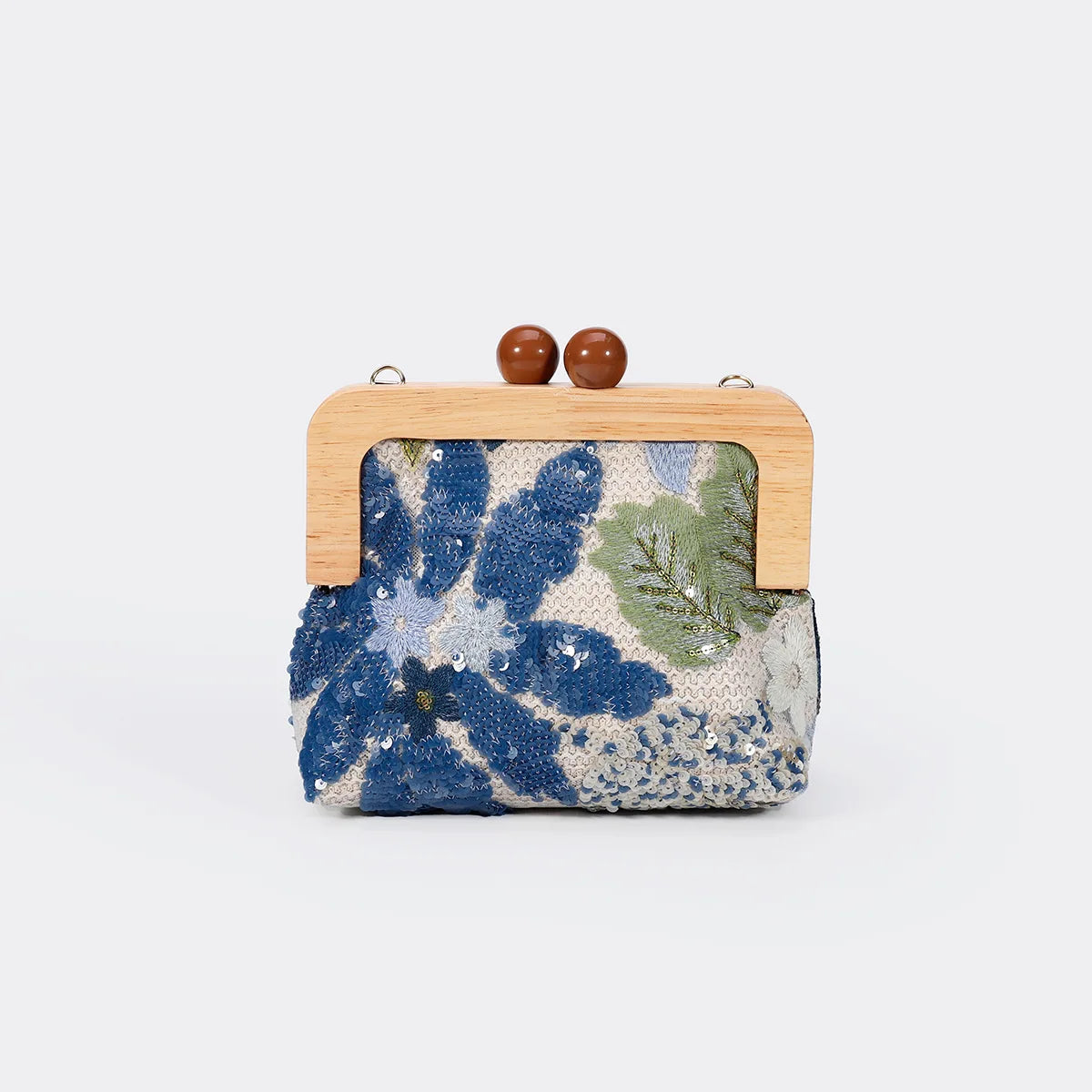 Fashion Sequins Flower Clutch Bag Wristlet