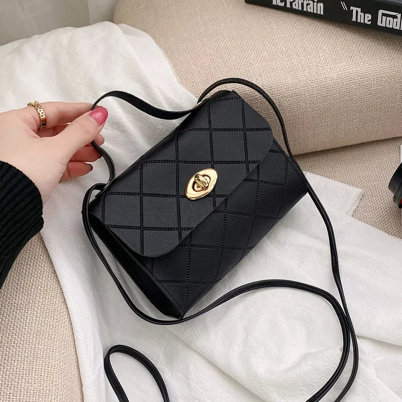 Simple PU Leather Mobile Phone Coin Crossbody Handbag