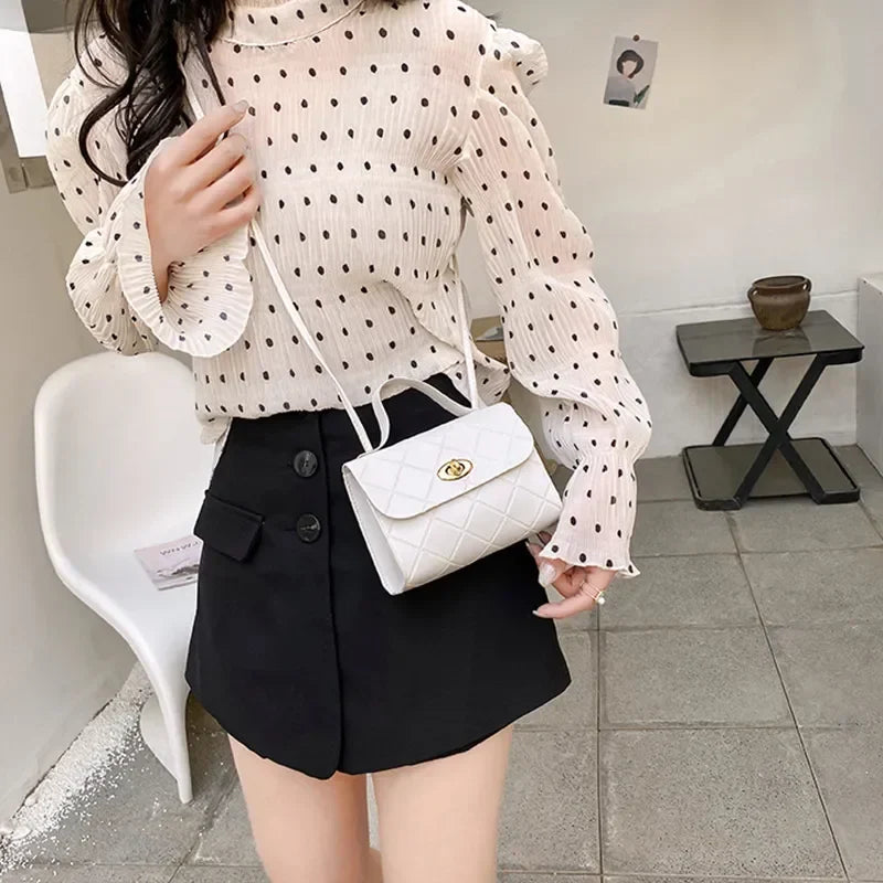 Simple PU Leather Mobile Phone Coin Crossbody Handbag