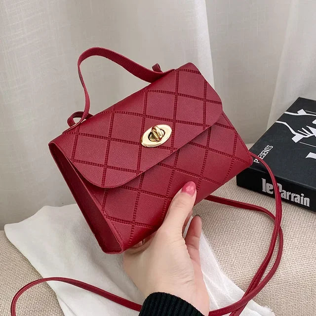 Simple PU Leather Mobile Phone Coin Crossbody Handbag