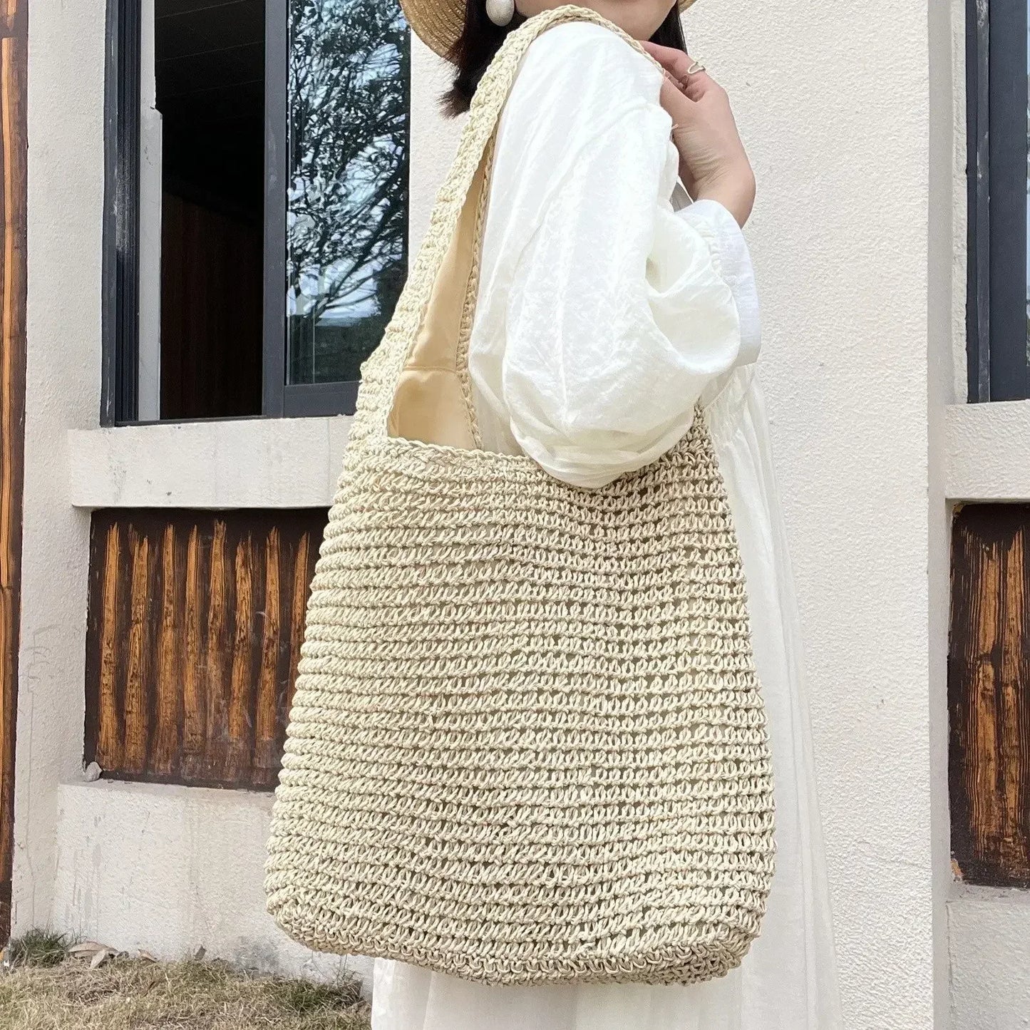 Luxury Solid PU Leather Shoulder Bag