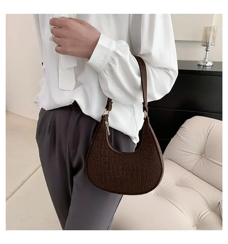 Vintage Korean Solid Dumpling Underarm Bag