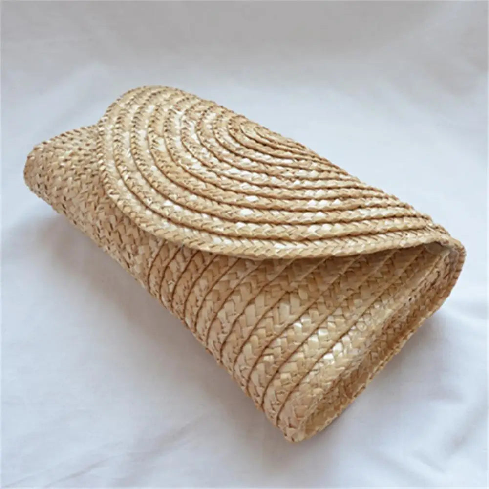 Wheat Straw Woven Summer Handbag Wristlet