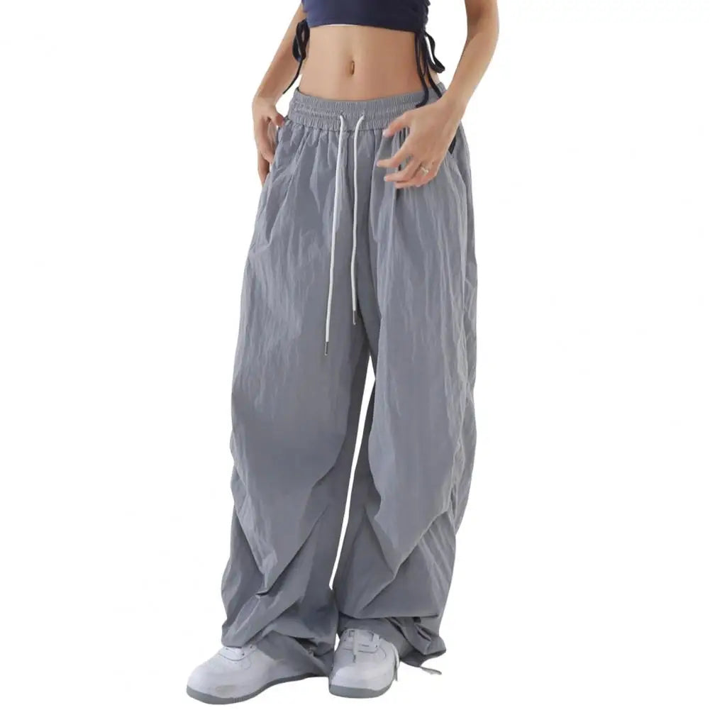 Fluorescent Drawstring Wide Leg Cargo Pant