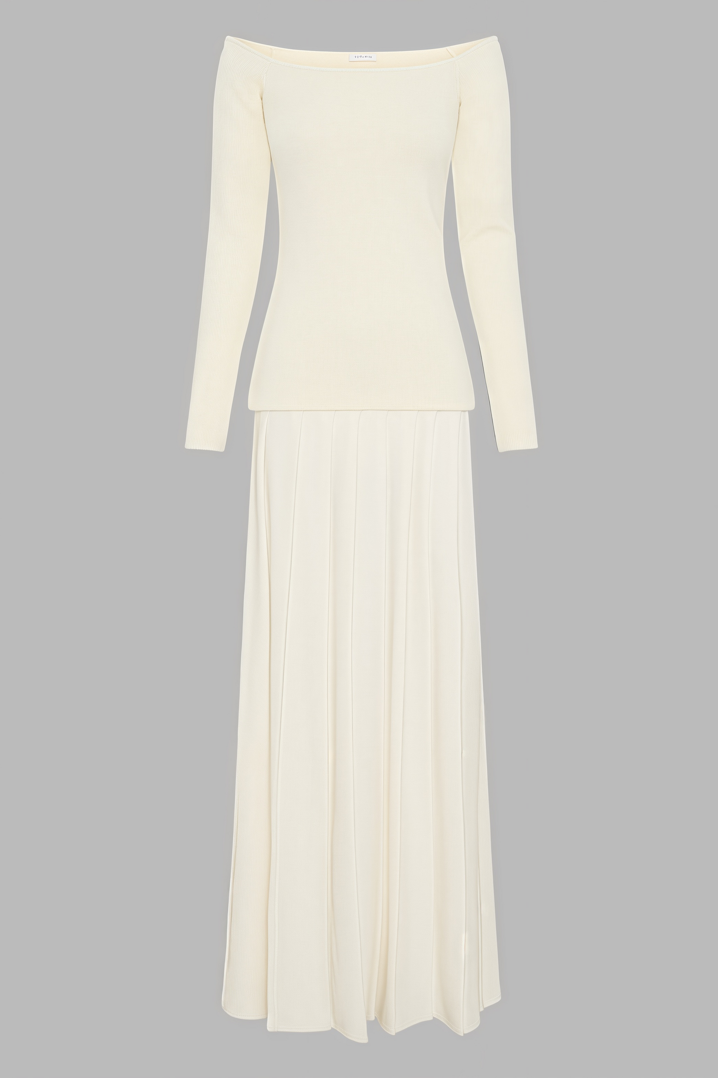Waldend Knit Off Shoulder Maxi Dress