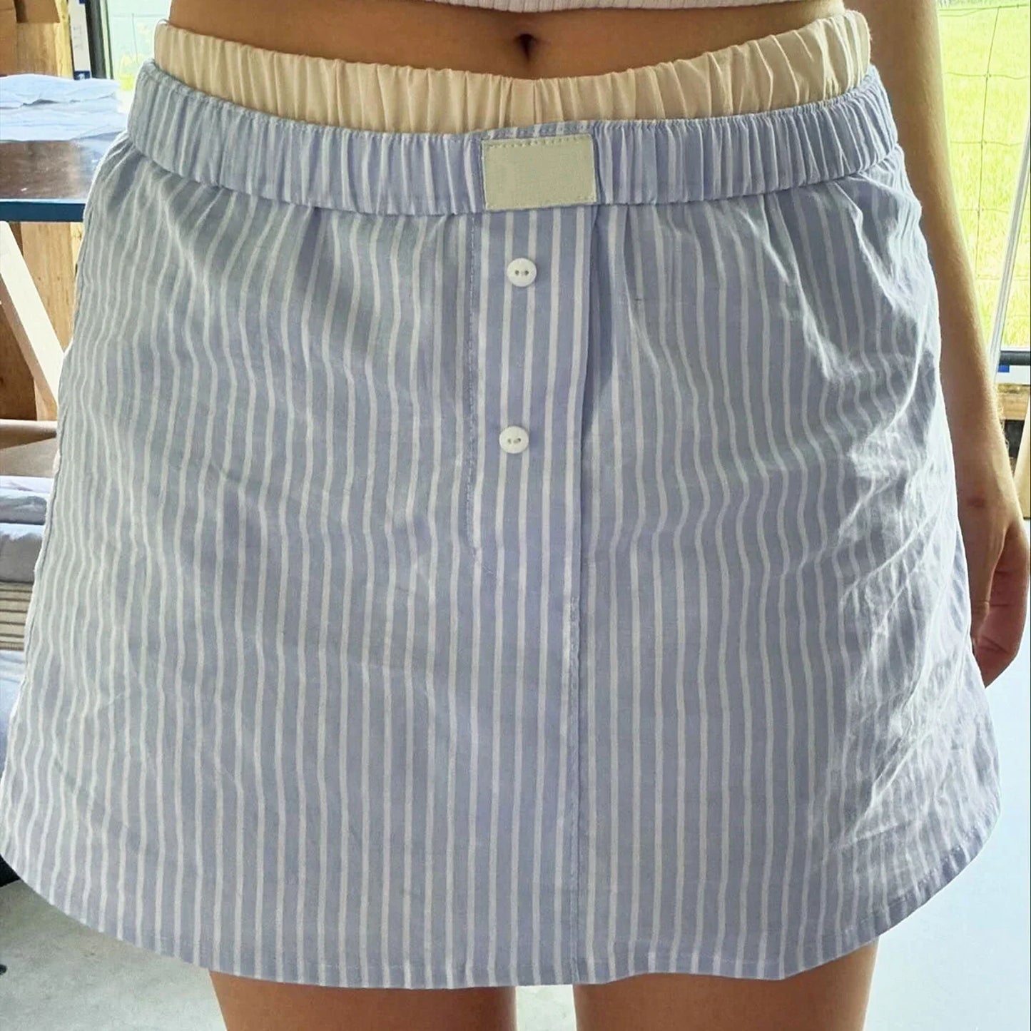 Plaid Gingham Low Rise Skirt