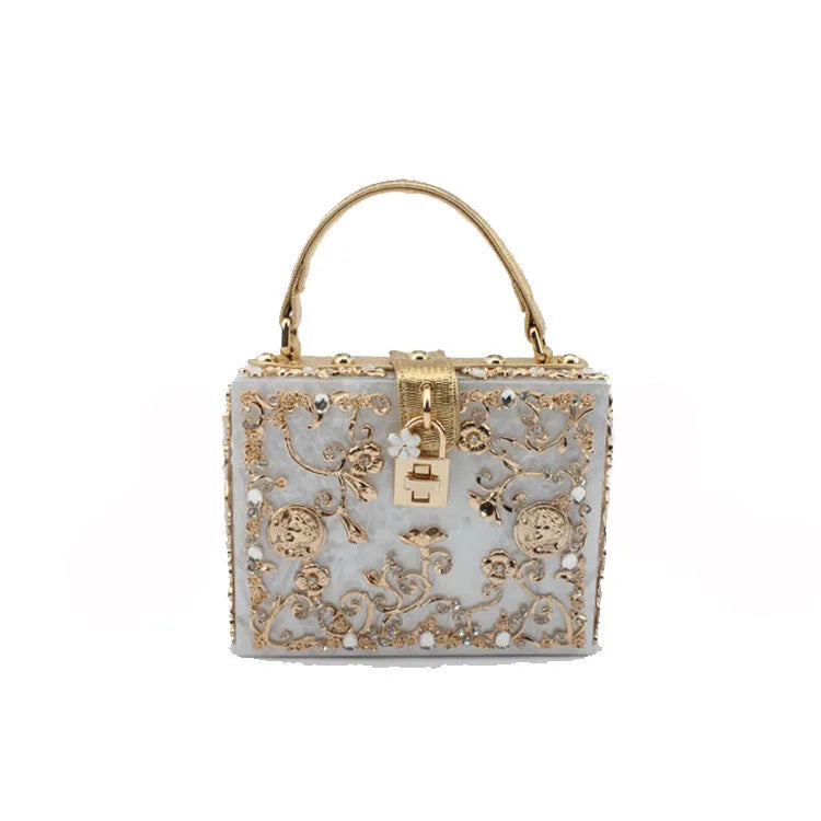 Bling Sequined Heart Evening Clutch Bag