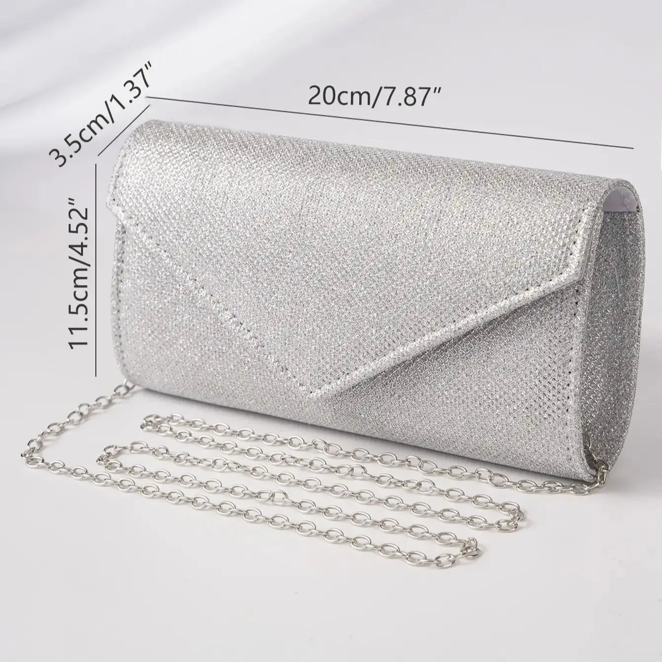 Glitter Envelope Evening Clutch Women's Day Wedding Party Crossbody Bag