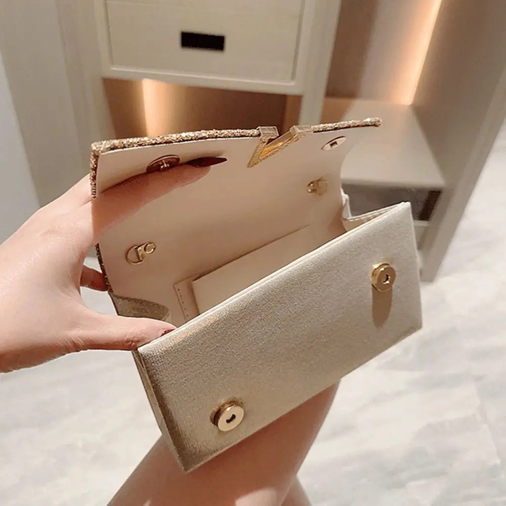 Gold Sequin Fashion Banquet Clutch Bag