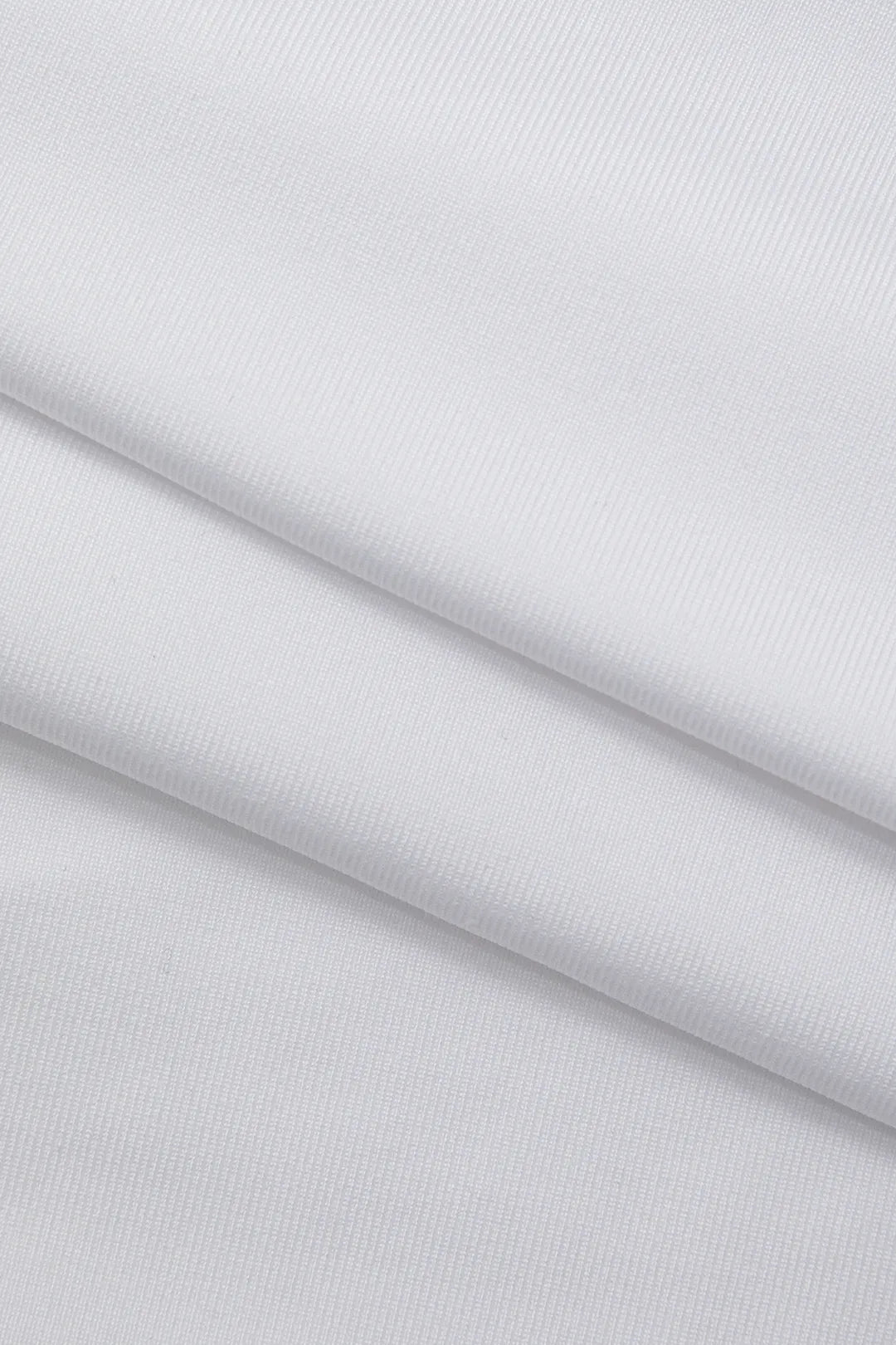 Hilia White Round Collar Long Sleeve Top