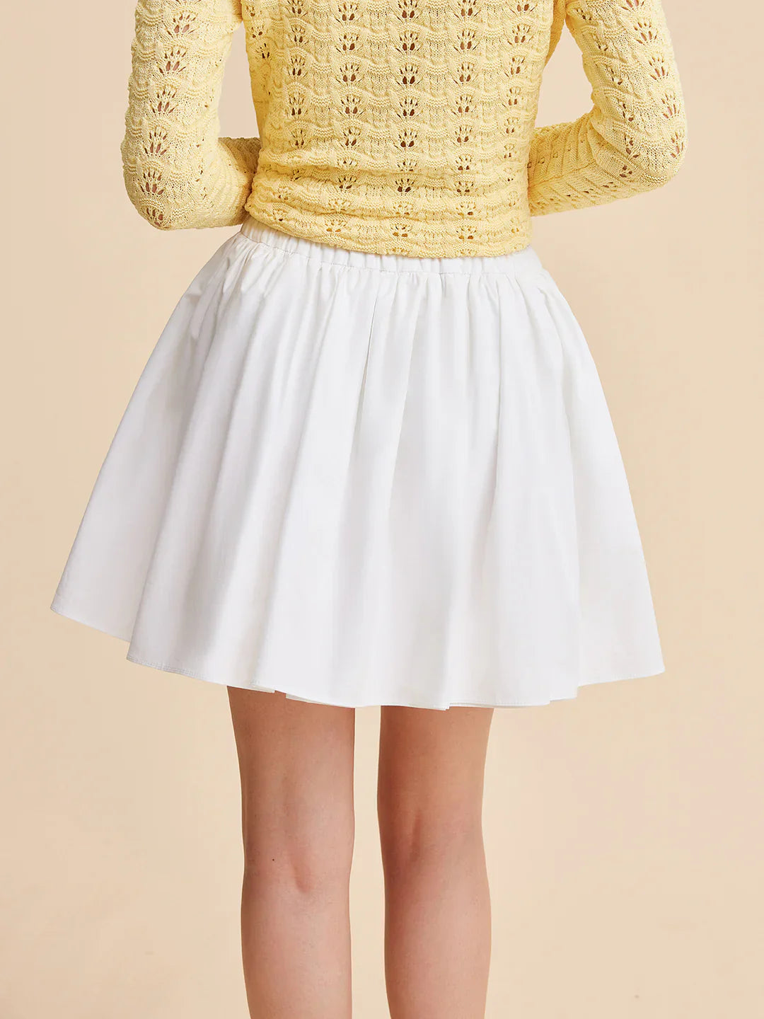 Effortless Chic Cotton Pleated Skirt