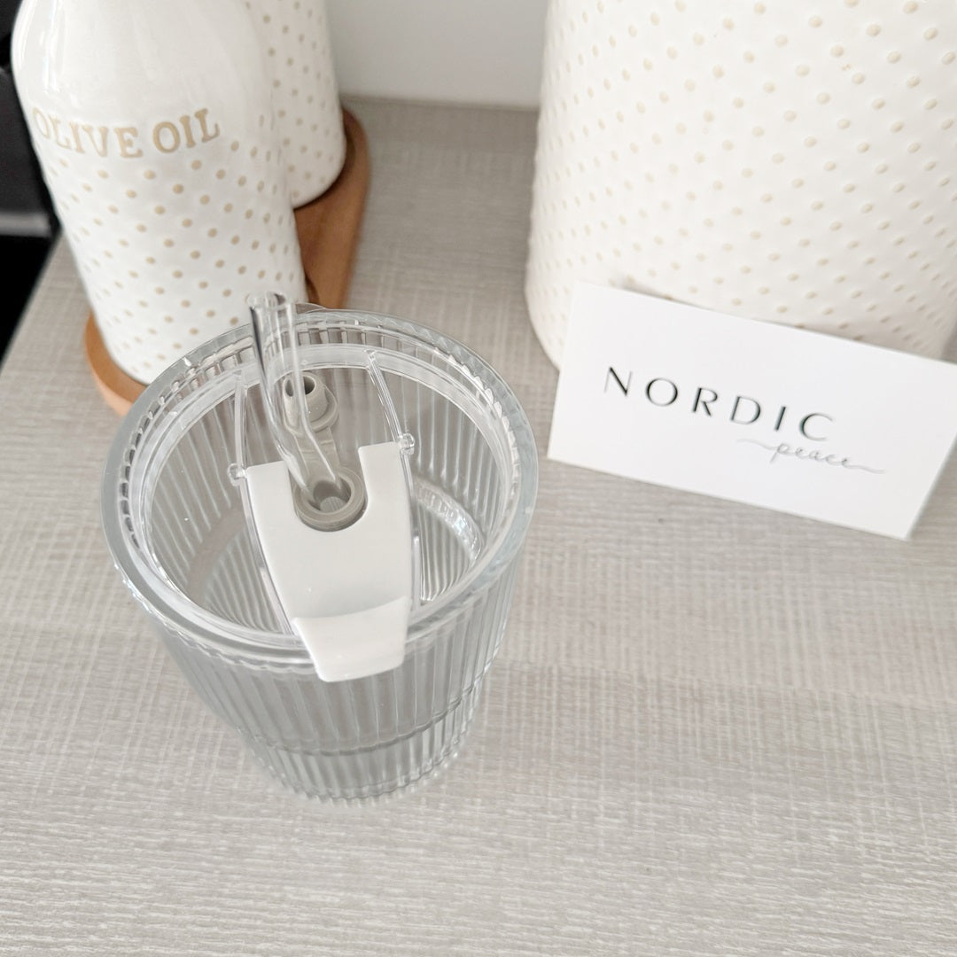 Wavy Glass Drinkware Cup
