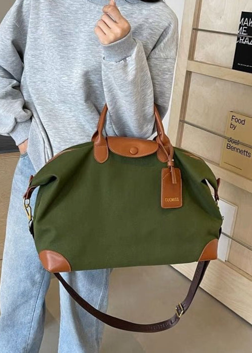 Voyan - Canvas Weekender Bag with Faux Leather Trim