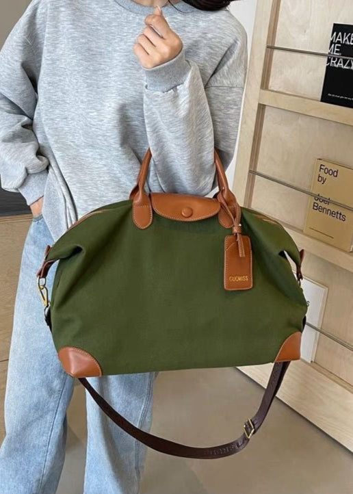 Voyan - Canvas Weekender Bag with Faux Leather Trim