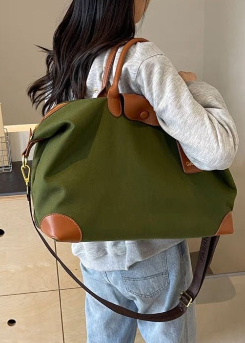 Voyan - Canvas Weekender Bag with Faux Leather Trim