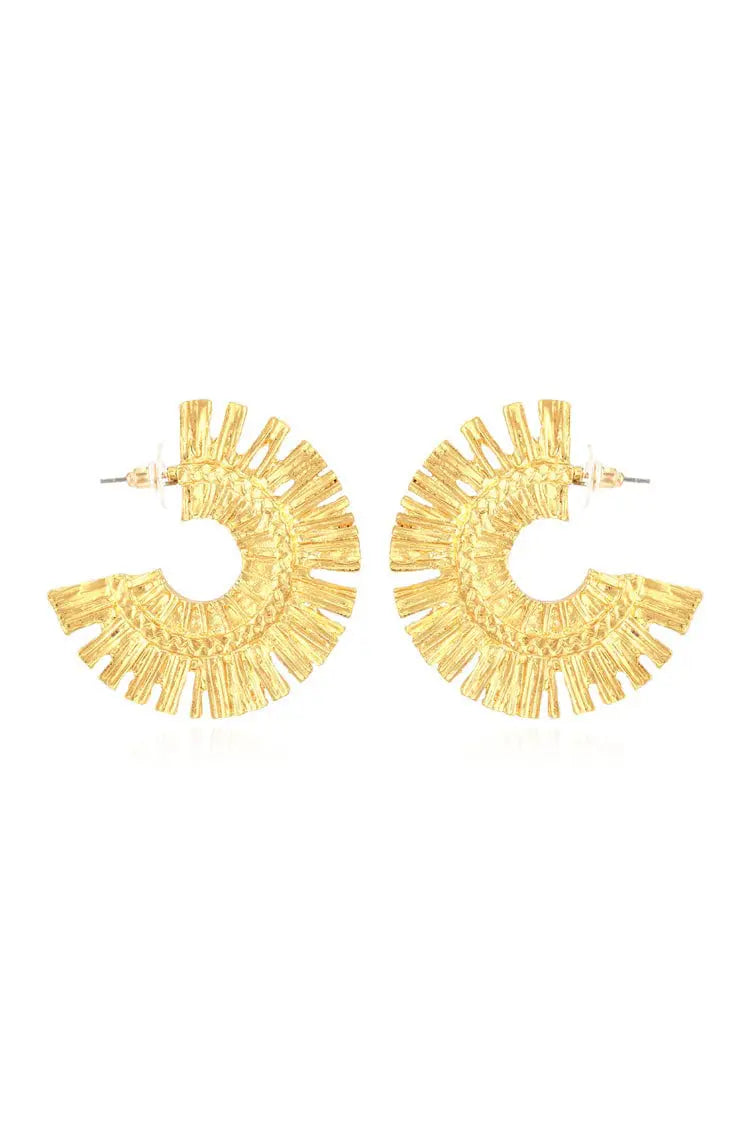 Isabelle Golden Semicircle Earrings